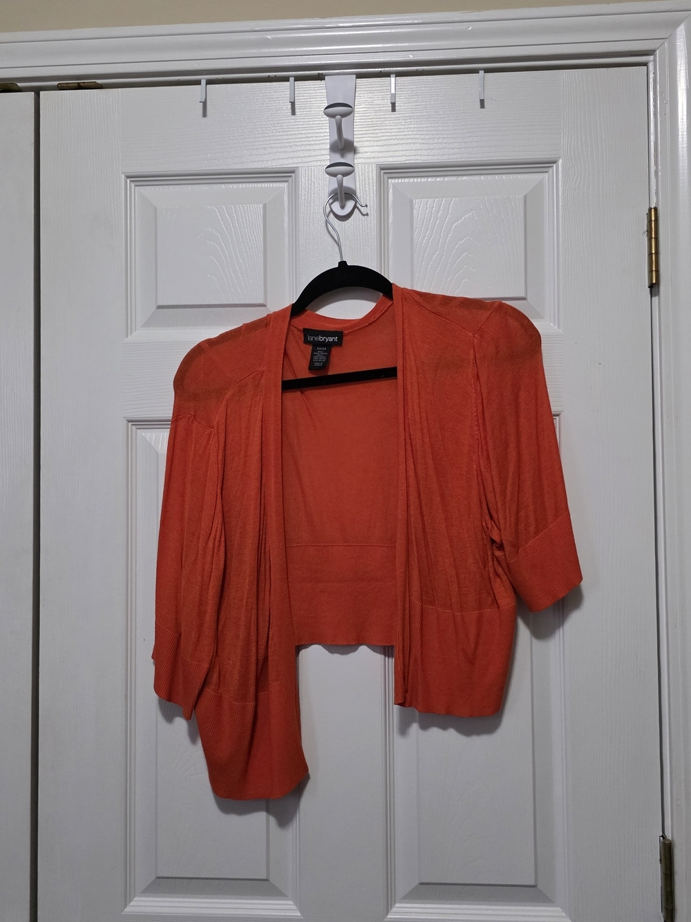 Lane Bryant Bright Orange Open-Front Shrug